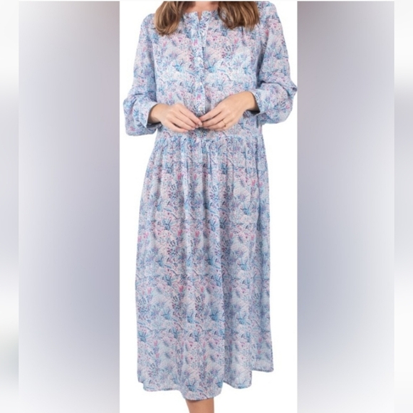 Simply Southern Confetti Semi Sheer Midi Long Sleeve Dress NWT - Picture 7 of 11